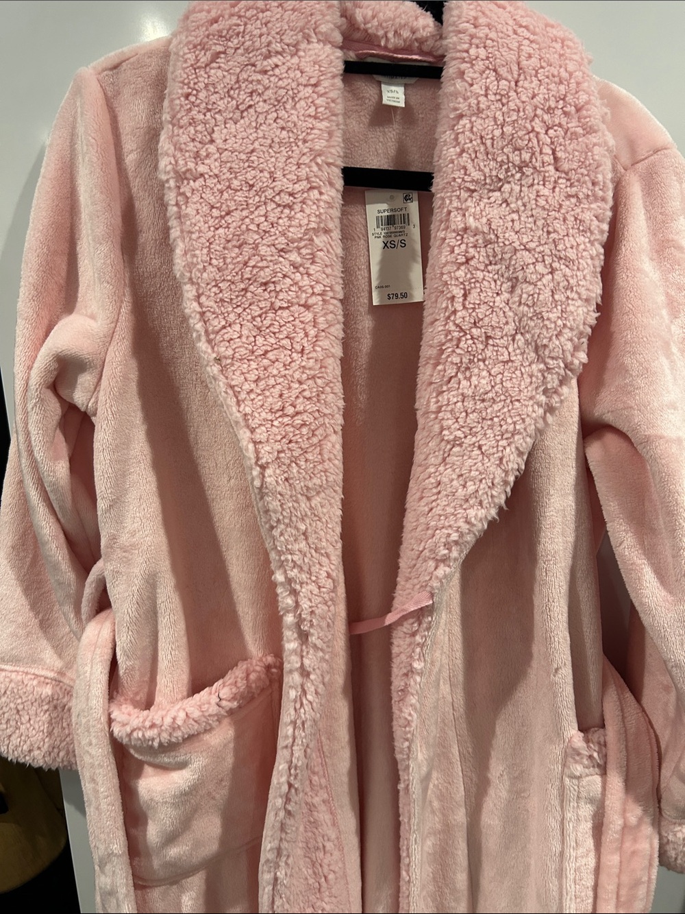 Charter Club Plush Pink Shawl Collar Robe
